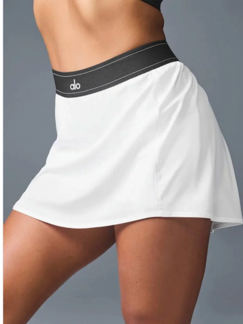 Alo Yoga Match Point Tennis Skirt White NWT Small Size